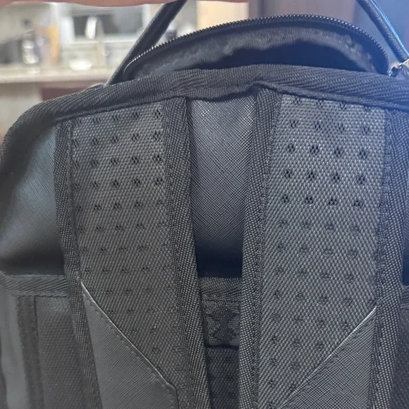 Sprayground limited edition Black Backpack with Silver Shark Design